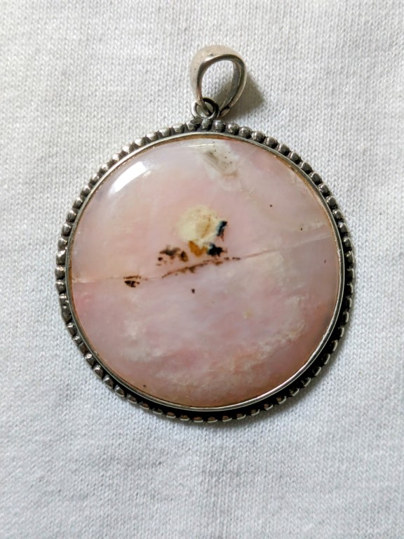 Pink Peruvian Opal Pendant 5570